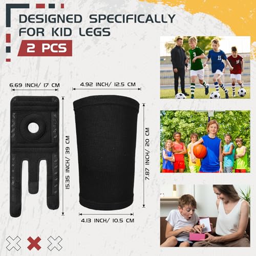 Relaxgiant Kids Knee Brace Set Black Medium - Injury Prevention & Support