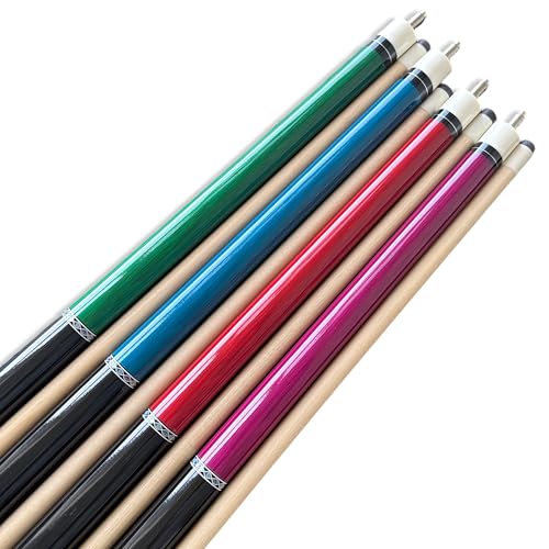 Tai Ba 58-Inch Pool Cue Set, 13mm Tip, 18-21oz, Hardwood Two-Piece