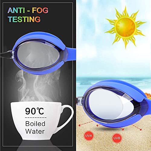 Kids Swim Goggles - Anti-Fog UV Protection - Blue