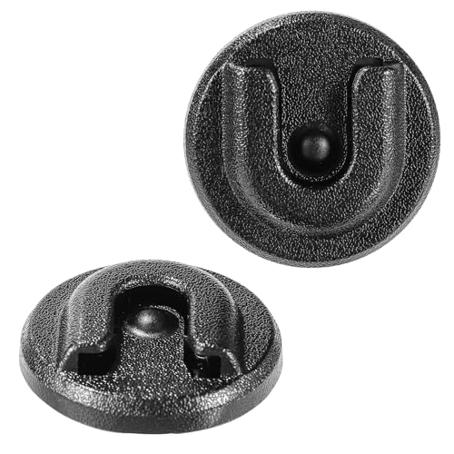 2-Pack Microphone Holder Mounts with Adhesive Back - Black
