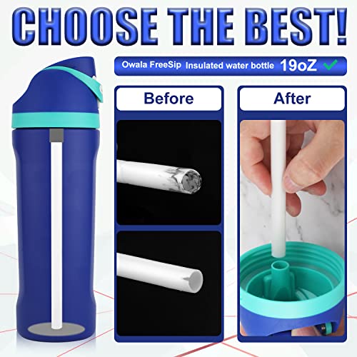 6 Reusable Replacement Straws for Owala FreeSip 19oz