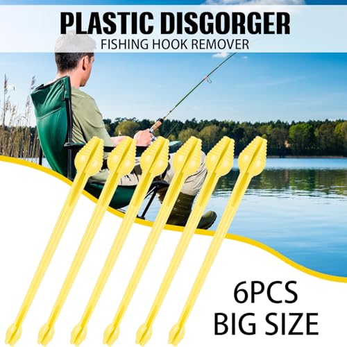 Fishing Hook Remover Tool - Lightweight Plastic, Yellow, 7.09 x 0.87"