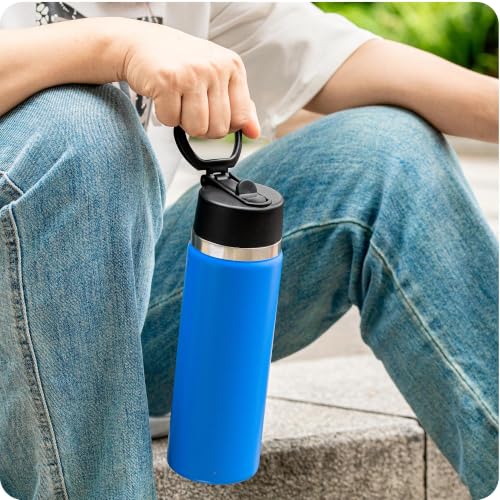 Straw Lid for Hydro Flask Wide Mouth Bottles - Black 1 Pack