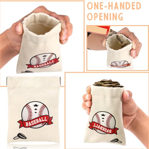 Baseball Snack Bags - Mini Portable Treat Bags for Seeds - 3.54x5.12inch