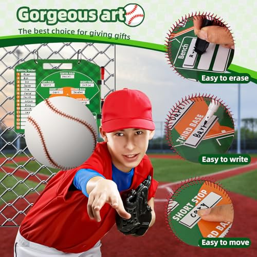 Magnetic Baseball Lineup Board - 40 Sheets - Green