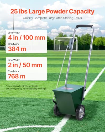 25 lbs Dry Line Chalker with Heavy-Duty Metal Wheels