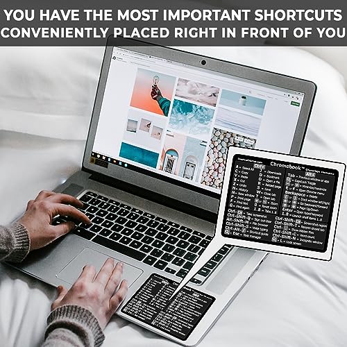 Chrome OS Keyboard Shortcut Sticker - Black Vinyl for Chromebooks