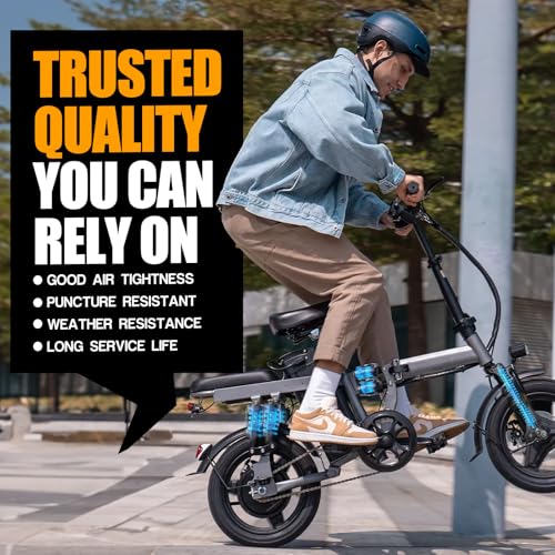 14 x 2.125 Electric Bike Inner Tubes - 2 Pack with Tire Levers