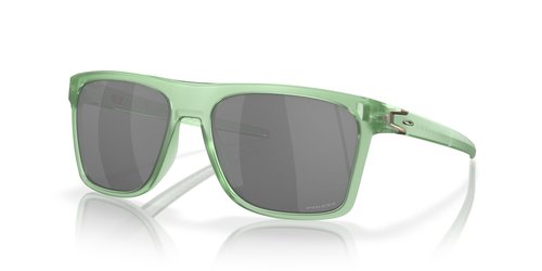Oakley OO9100 Leffingwell Sunglasses, Matte Transparent Jade/Prizm Black, 57 mm