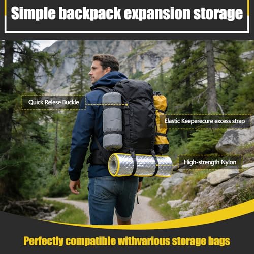 4 Pack Tactical Molle Backpack Straps Adjustable 20.8" Gear Attachments