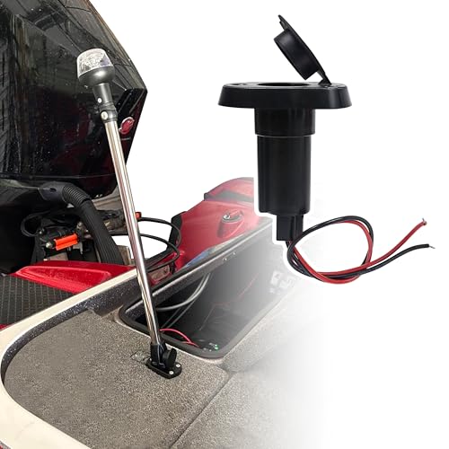 Marine Boat Stern Light Socket Base 3/4" 2-Prong Replacement for Navigation & All-Round Lights