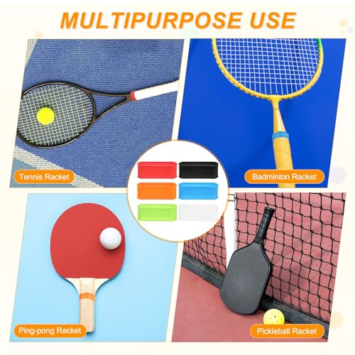 Silicone Tennis Racket Rings - Non-Slip Overgrip - White