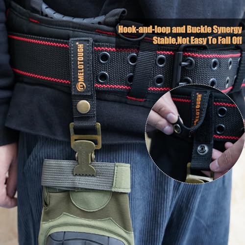 MELOTOUGH Black Tactical Glove Clip - Heavy-Duty Alligator Clip Holder for Work & Outdoor Use