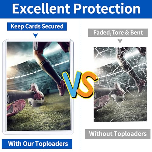 3x4 Inch Hard Card Sleeves for Trading Cards - 42 Count Top Loaders
