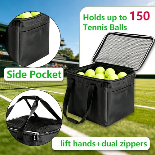 Sports Ball Caddy Bag with Side Phone & Key Pocket - Versatile Tennis & Baseball Holder