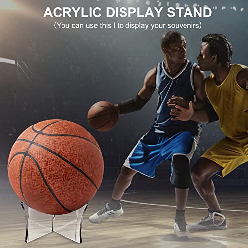 Clear Acrylic Ball Display Stand for Basketball, Football & Volleyball - 1 PC