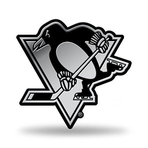 Pittsburgh Penguins Chrome 3D Auto Emblem Sticker - Official NHL Team Decal