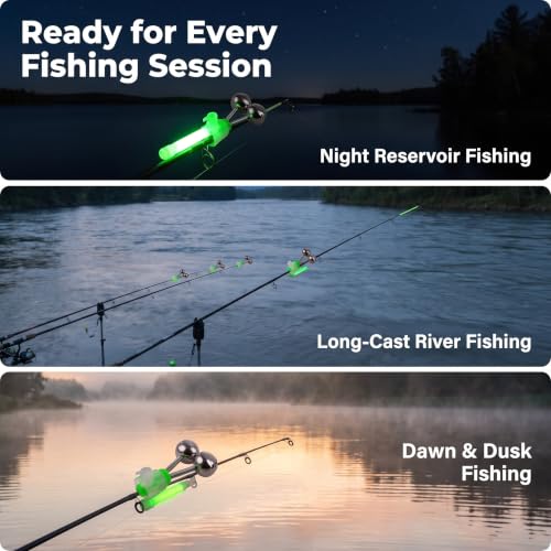 10 PCS Silver Fishing Rod Bells - Double Bell Bite Indicators