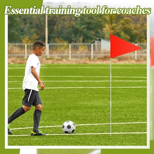 10 Pcs Soccer Corner Flags - 72 Inch Portable Training Poles