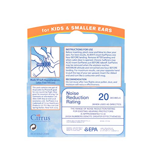 Children's EarPlanes Plus- 1 Pair