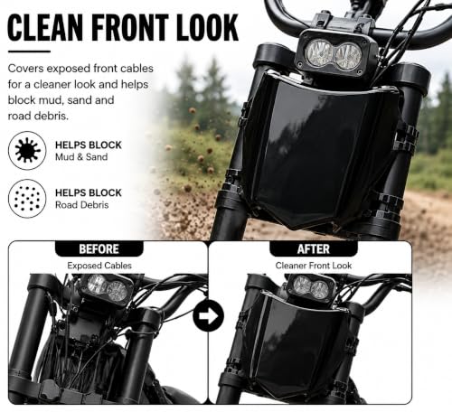 Universal Front Number Plate for Ebikes - Glossy Black