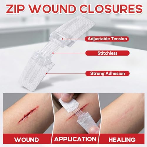 3 Pack Adjustable Needle-Free Wound Closure Strips for Minor Cuts