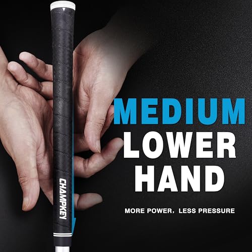 Golf Grips - CHAMPKEY X-WEAVE Rubber Grip Set with Repair Kit - White Midsize