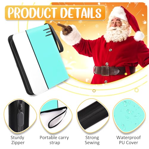 4-Pocket Card Binder - Collectible Trading Card Album - Light Cyan