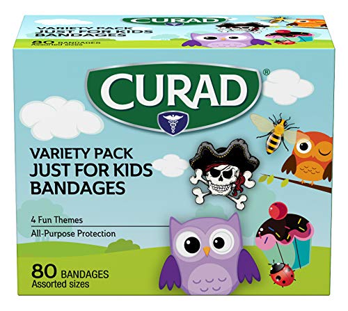 Kids Bandages - 80 Count, Colorful Designs, All-Purpose Protection
