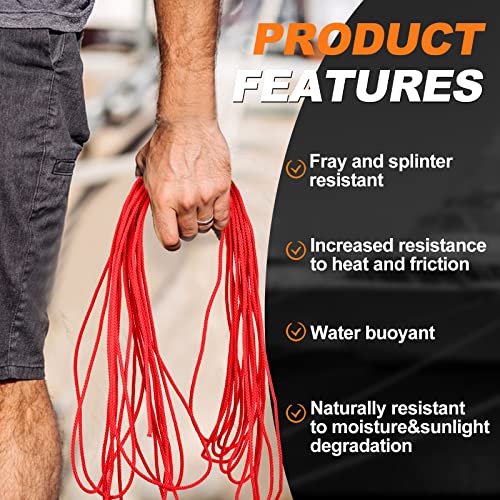 Utility Cord 1/8" x 45' Diamond Braided Polypropylene Rope - Variation 3