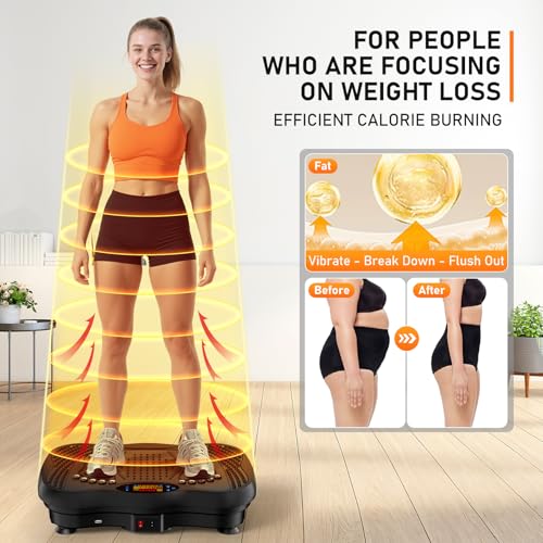 Vibration Plate Exercise Machine for Full Body Workout - 130 Levels, 450 Lbs Capacity, Bluetooth