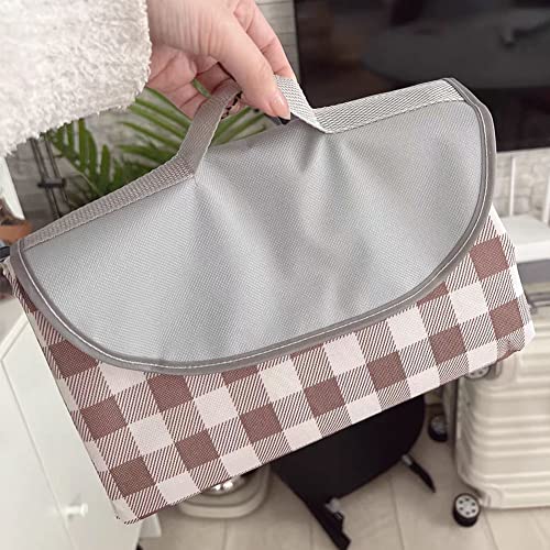 K Y KANGYUN Light Brown 80x60 Inch Waterproof Picnic Blanket for Outdoors & Indoor Use