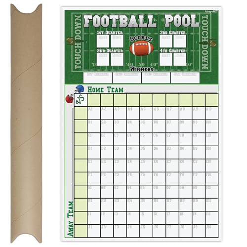 Football Pool Poster - 13 x 19 Inch Large Size - Game Day Party