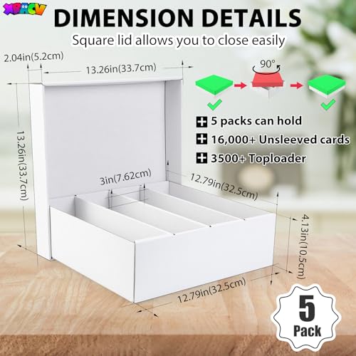4-Row 3200 Card Capacity Trading Card Storage Box - Organize Game Cards