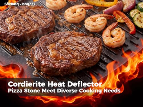 Cast Iron Weber Q Grill Griddle Plate 17x12 for Q100/120/1400 Series - 7582 Compatible