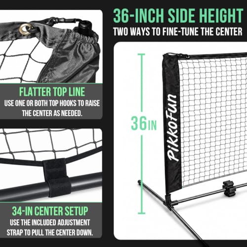 Pikkofun Black 5FT Portable Pickleball Dink Practice Net for Indoor & Outdoor