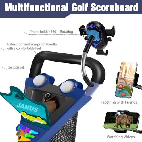 Golf Push Cart - 3-Wheel Foldable with Gooseneck Viewing System - Mist Lavender