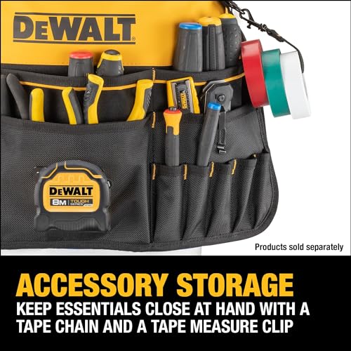DEWALT Tool Organizer, 37 Pockets and Loops for Tool Storage Including a TOUGHCASE Pocket (DWST560109)