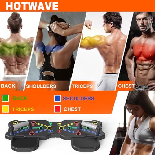 Portable Push Up Board & Plank Trainer - Black
