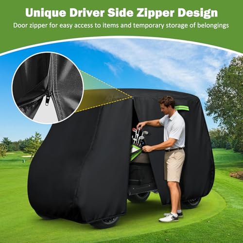 KERANTY Waterproof 2 Passenger Golf Cart Cover for Yamaha E-Z-Go Club Car 98"L x 55"W x 70"H