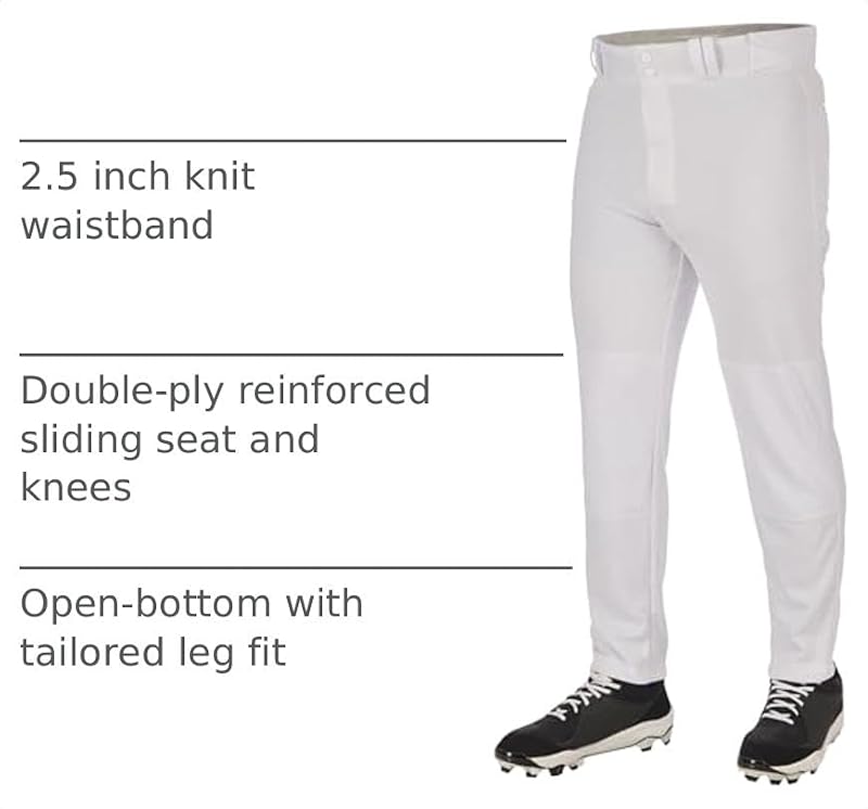 Champro Boys' Triple Crown 2.0 Tapered Baseball Pants - Medium White