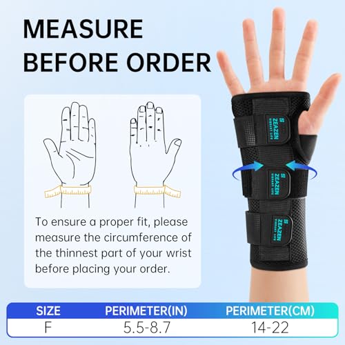Wrist Brace for Carpal Tunnel - Adjustable Night Support Right Hand