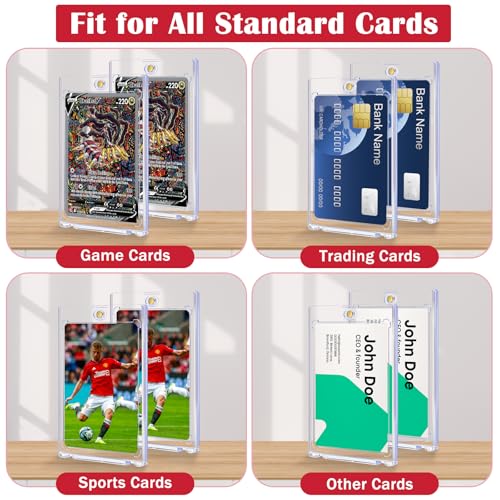 8ct Magnetic Card Holders - 35pt Hard Card Sleeves for Trading Cards