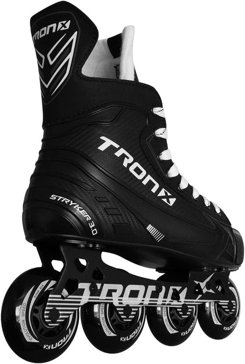 TronX Stryker 3.0 Senior Adult Junior Kids Inline Roller Hockey Skates, New for 2023 (Skate Size 4 (Shoe Size 5-5.5))
