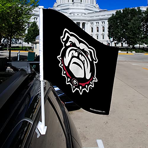 Georgia Bulldogs Double Sided Car Flag - 16" x 19"