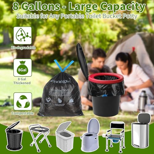 Portable Toilet Bags - 20 Count for Camping & Travel