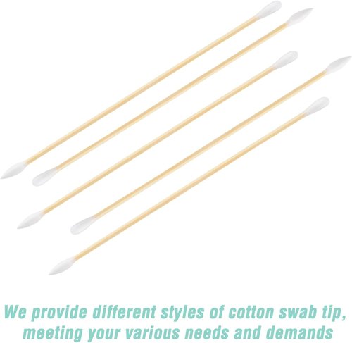 BOOSTEADY Cotton Gun Cleaning Swabs - 6 Inch with Bamboo Handle | Choose Your Tip