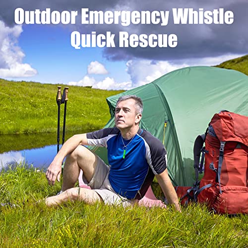 12 Pcs Emergency Survival Whistle Set with Keychain - Lightweight Aluminum