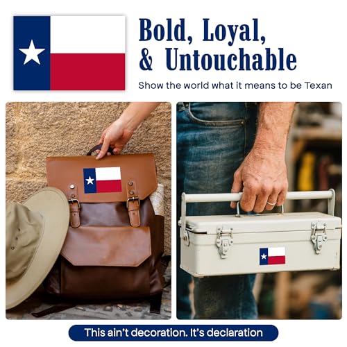Texas Flag Sticker Set - 8 Durable Weatherproof Decals