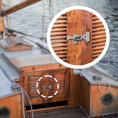 Stainless Steel Hasps Marine Grade 316 SS Boat Latches Heavy Dudy Door Latch with Screws (B-2 Pack)